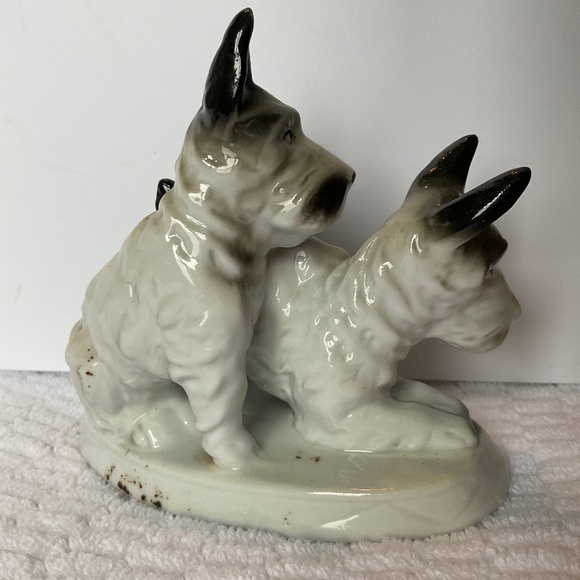 Antique Scottish Terrier - Black/White Scottie Dogs - Carl Scheidig Germany - Picture 6 of 16